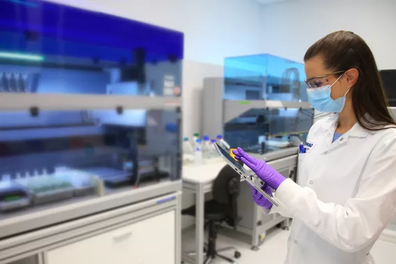 Novartis in Slovenia. Scientist in laboratory Novartis in Slovenia. Scientist in laboratory